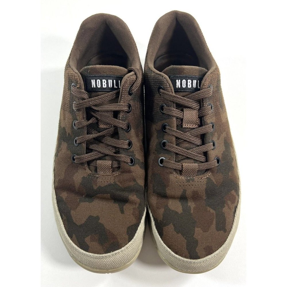 Nobull Grizzly Camo Canvas Sneakers Mens Size 9 Womens Size 10.5 Athletic Shoes